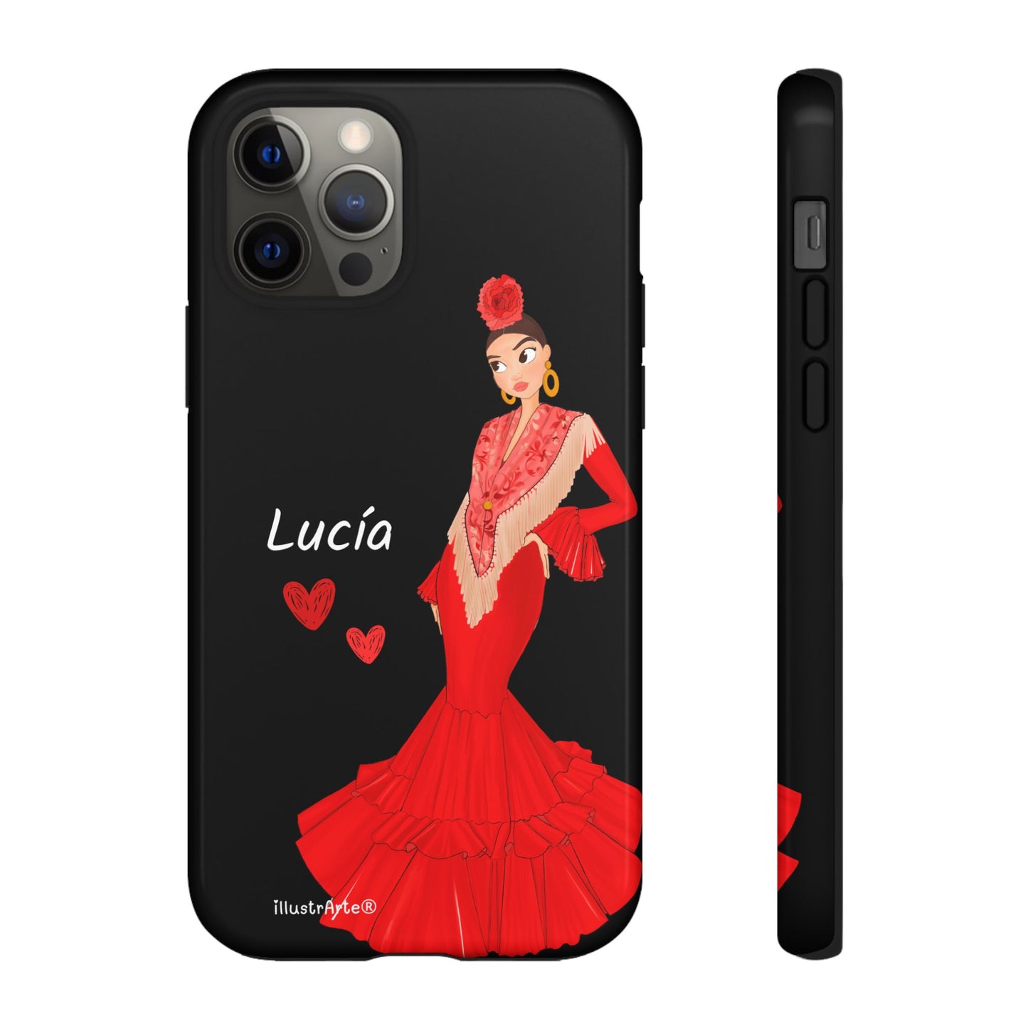 Funda de teléfono personalizable con nombre/bandera/Virgen - Modelo Lucía  Para iPhone, Samsung Y Google Pixel