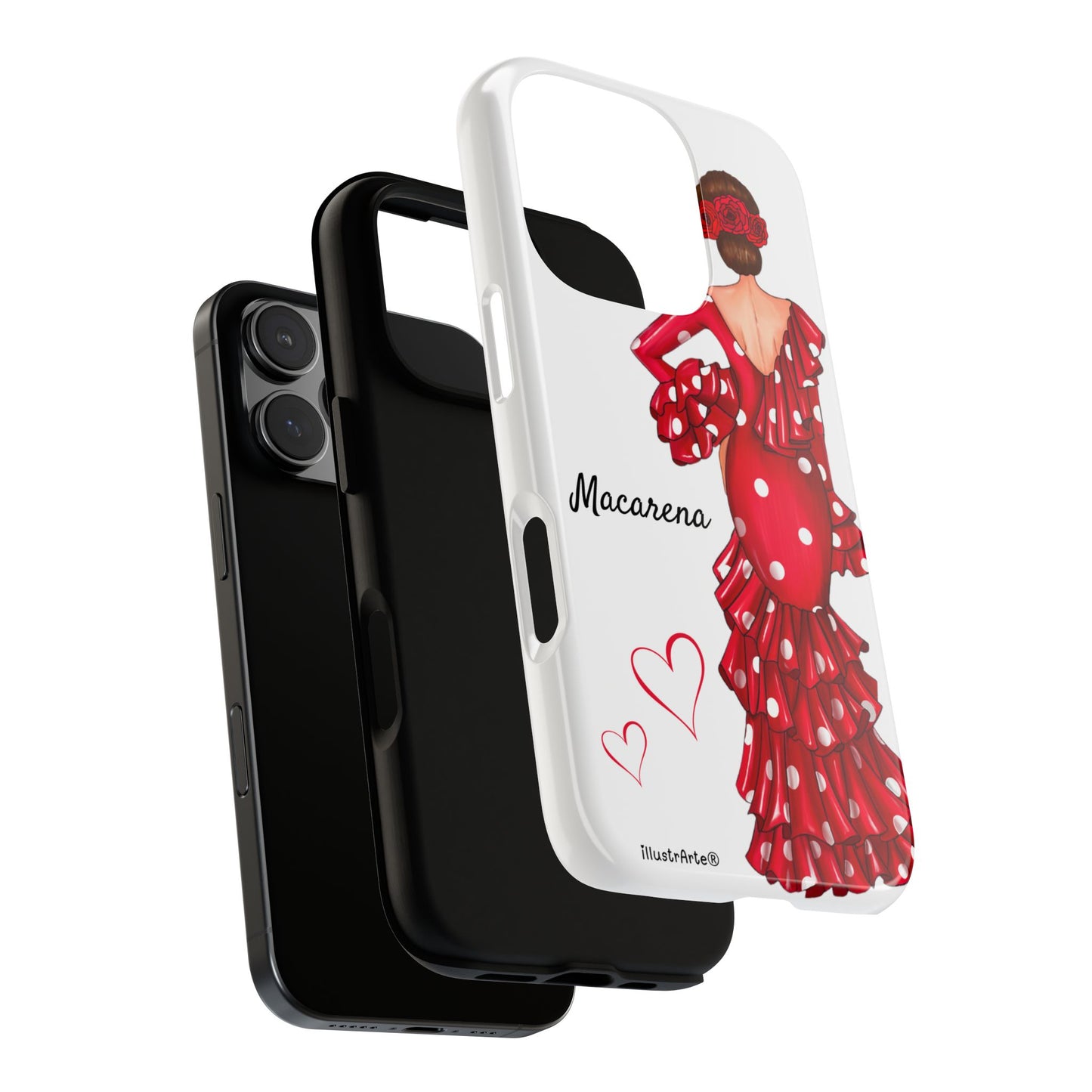 Funda de teléfono personalizada Macarena Blanco – para iPhone, Samsung, Pixel