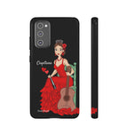Personalised phone case flamenco dancer Cayetana, black background for Samsung Galaxy S20 FE, gloss finish – illustrArte