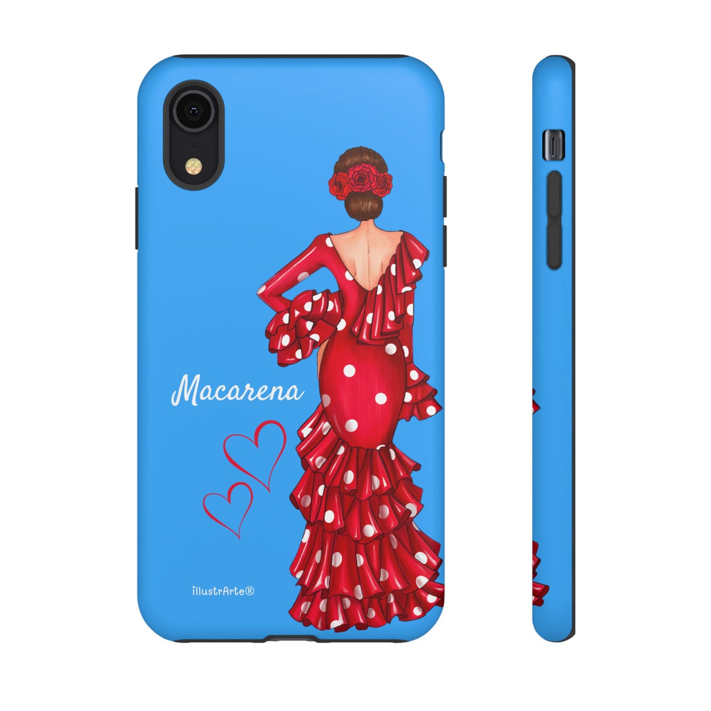 Funda de teléfono personalizada Macarena azul – para iPhone, Samsung, Pixel