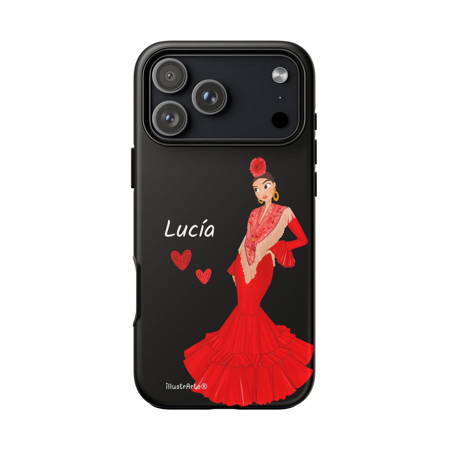 Funda de teléfono personalizable con nombre/bandera/Virgen - Modelo Lucía  Para iPhone, Samsung Y Google Pixel