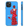 Funda de teléfono personalizable Macarena azul – para iPhone, Samsung, Pixel