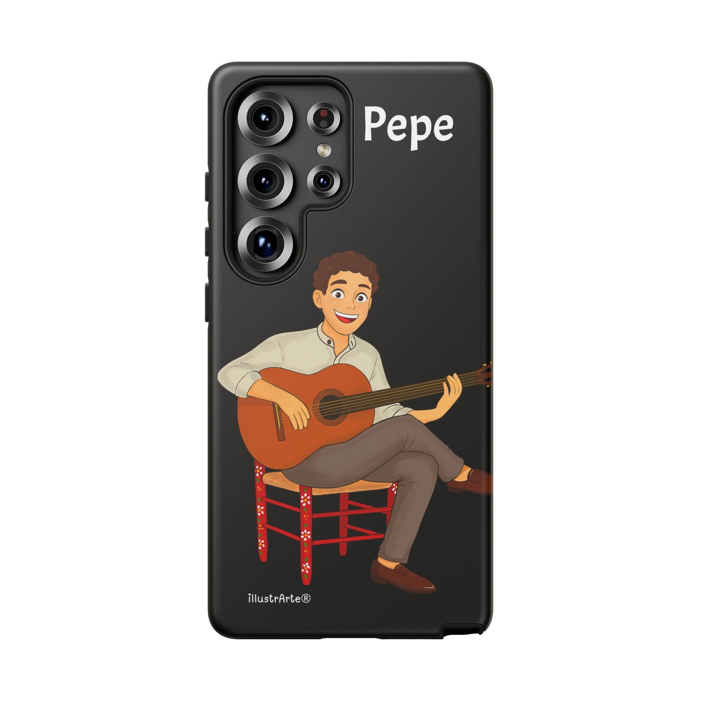 Funda de teléfono personalizada Pepe guitarrista – para iPhone, Samsung, Pixel
