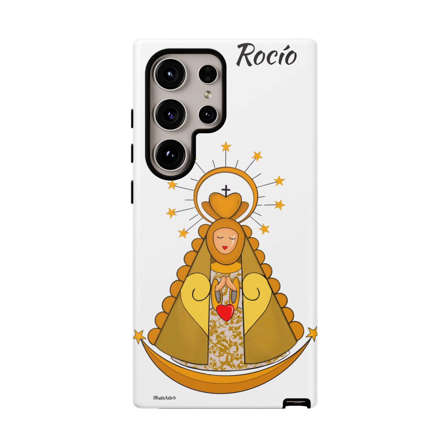 una funda de teléfono con una imagen de una mujer con una corona