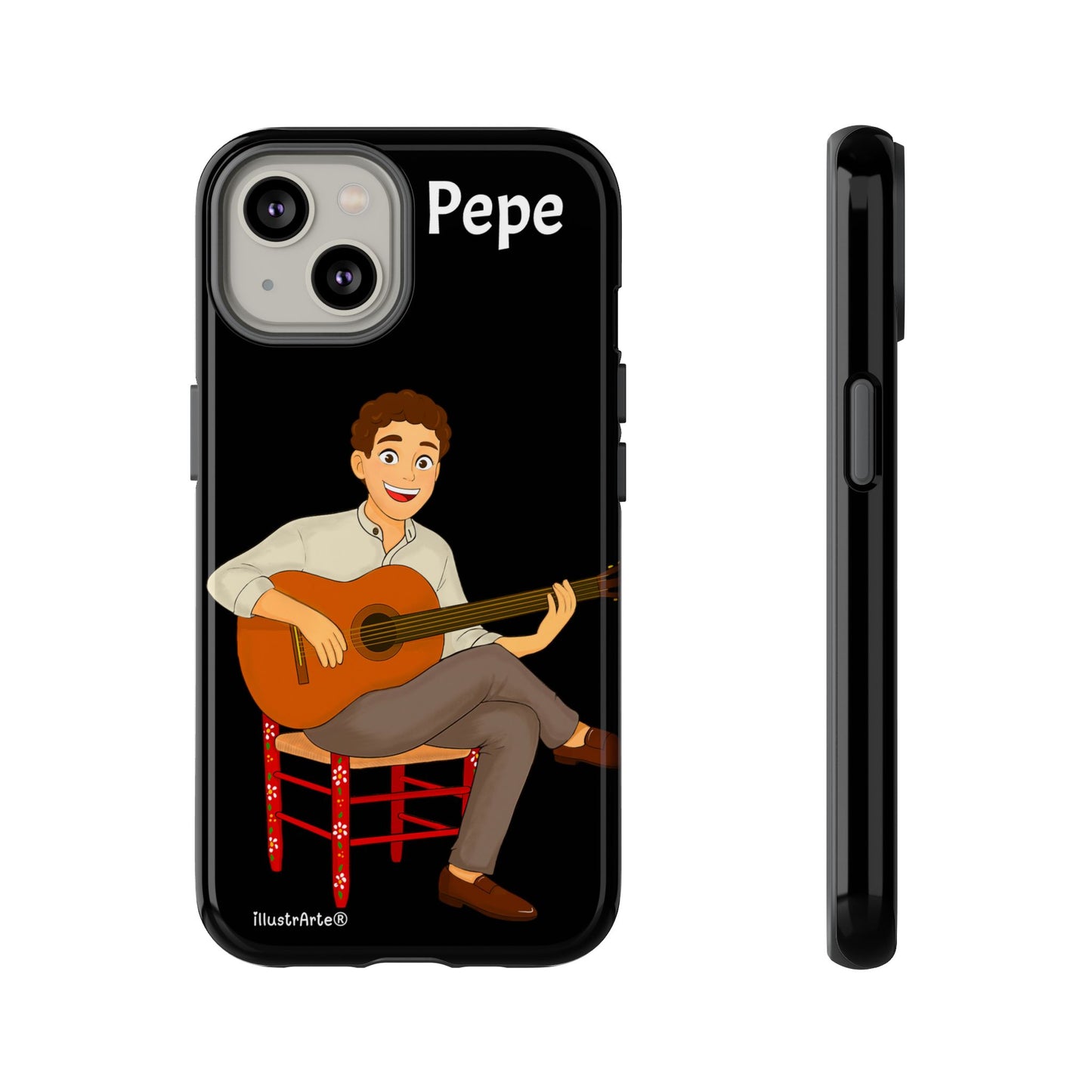 Funda de teléfono personalizada Pepe guitarrista – para iPhone, Samsung, Pixel