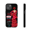 Funda de teléfono personalizable  - Modelo Macarena con frase  Para iPhone, Samsung Y Google Pixel