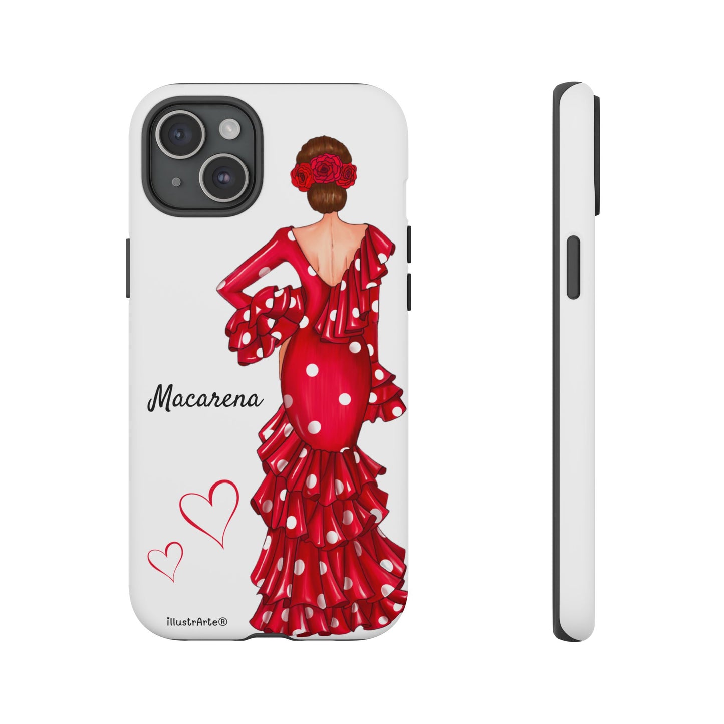Funda de teléfono personalizada Macarena Blanco – para iPhone, Samsung, Pixel