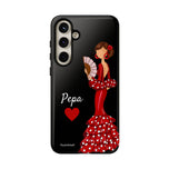 Personalised phone case flamenco dancer Pepa for Samsung Galaxy S24 Plus, gloss finish – illustrArte