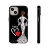 Funda de teléfono personalizada María vestido blanco – para iPhone, Samsung, Pixel