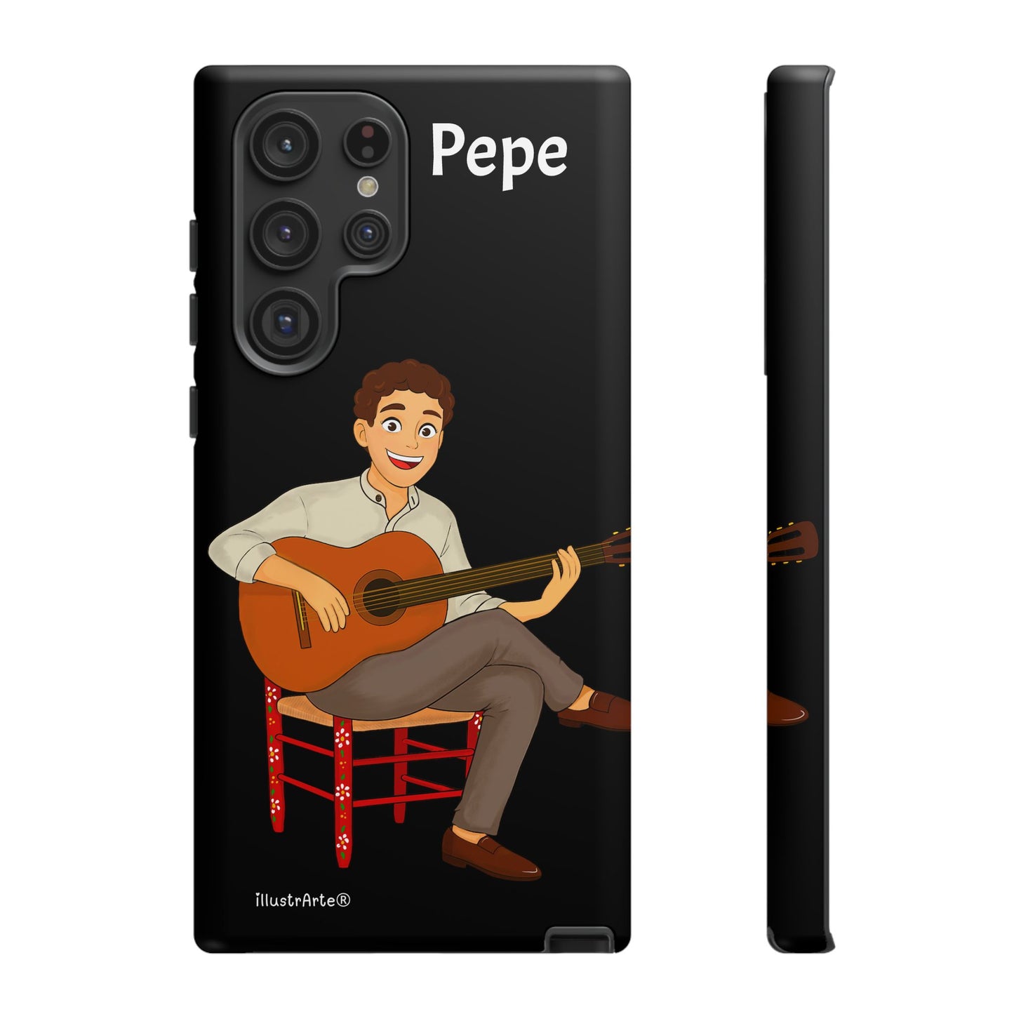 Funda de teléfono personalizada Pepe guitarrista – para iPhone, Samsung, Pixel