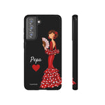 Personalised phone case flamenco dancer Pepa for Samsung Galaxy S21 FE, gloss finish – illustrArte