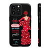 Funda de teléfono personalizable  - Modelo Macarena con frase  Para iPhone, Samsung Y Google Pixel