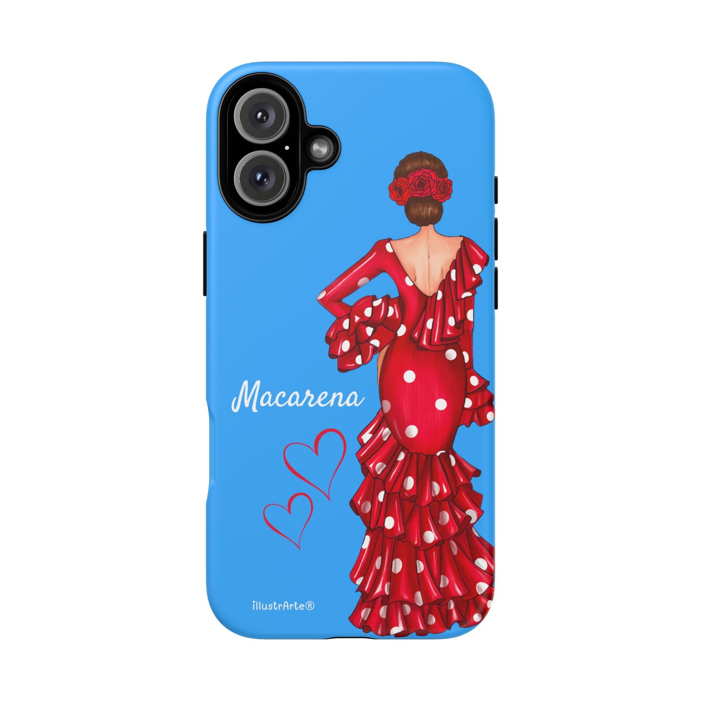 Funda de teléfono personalizada Macarena azul – para iPhone, Samsung, Pixel