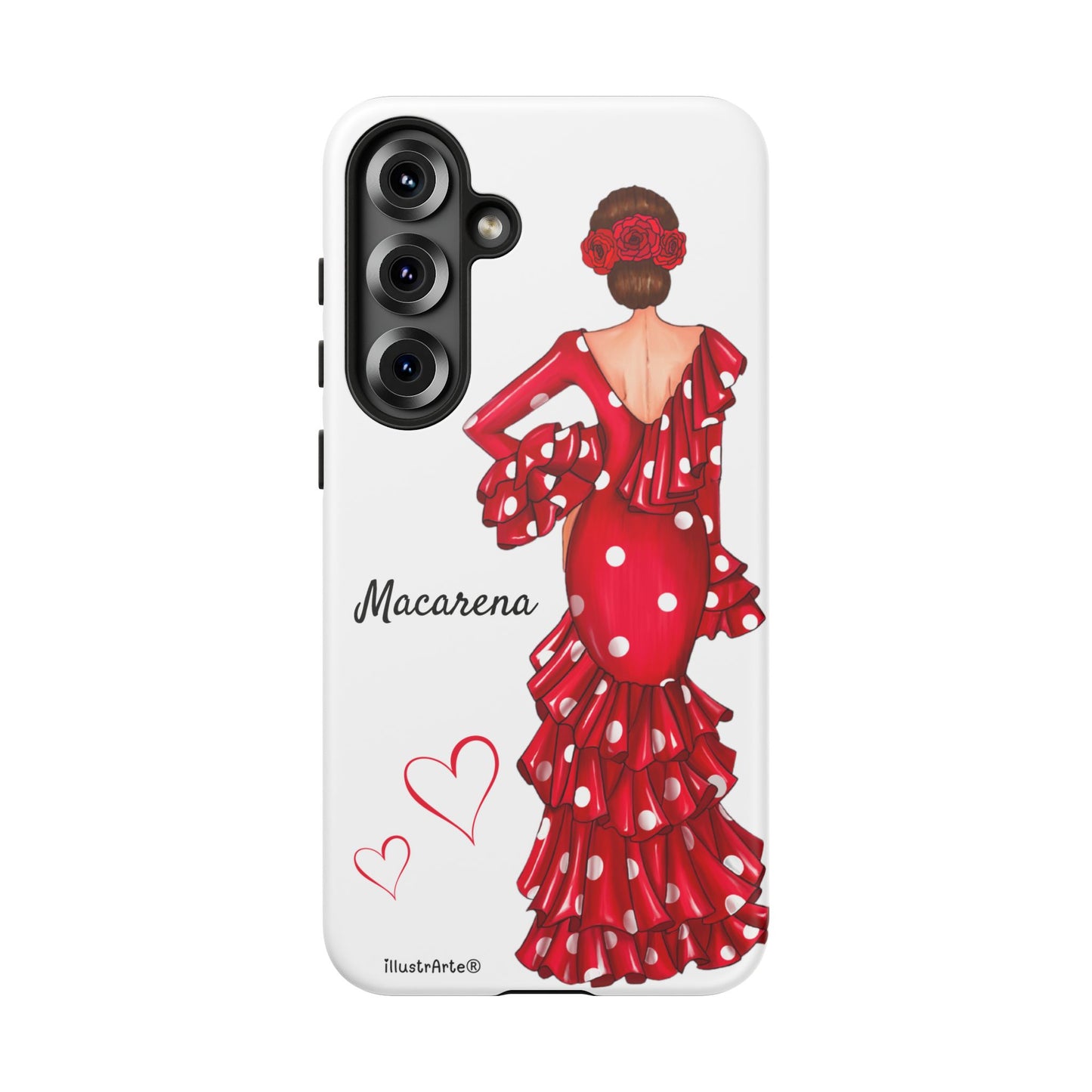 Funda de teléfono personalizada Macarena Blanco – para iPhone, Samsung, Pixel