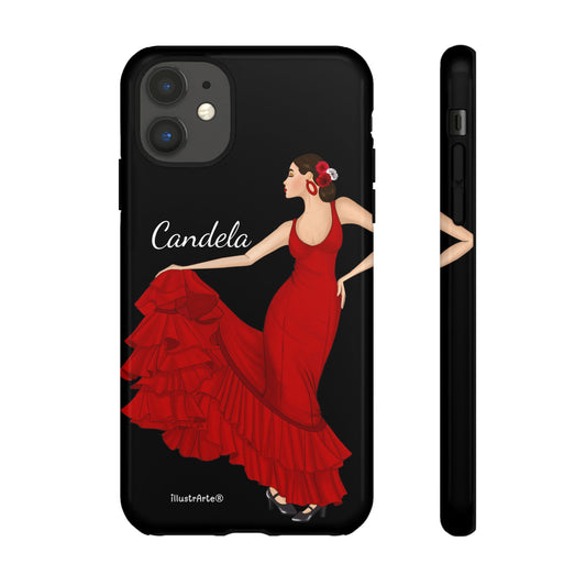 Candela Custom Phone Case on Black Background – iPhone, Samsung, Pixel