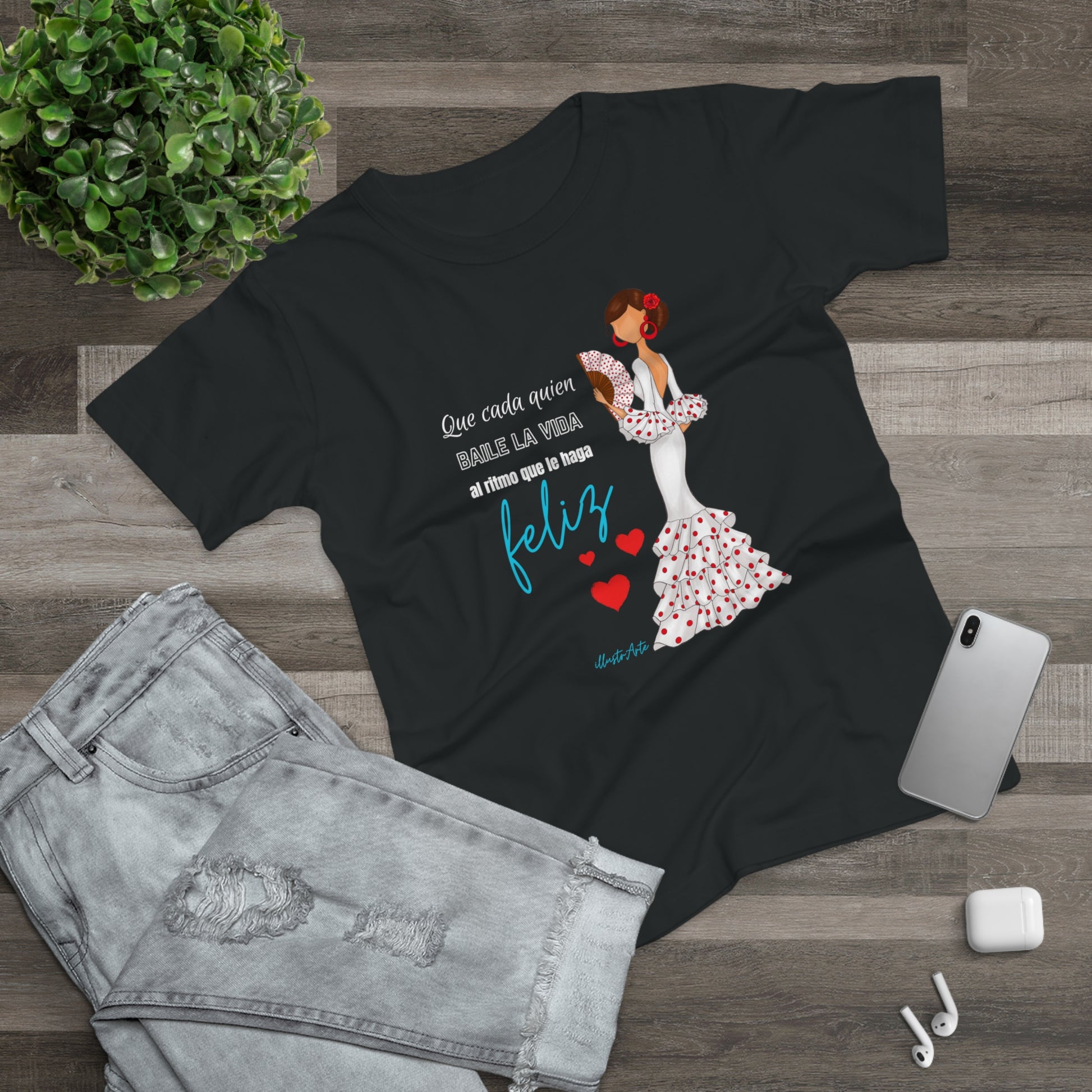 a t - shirt with a picture of a woman in a dress