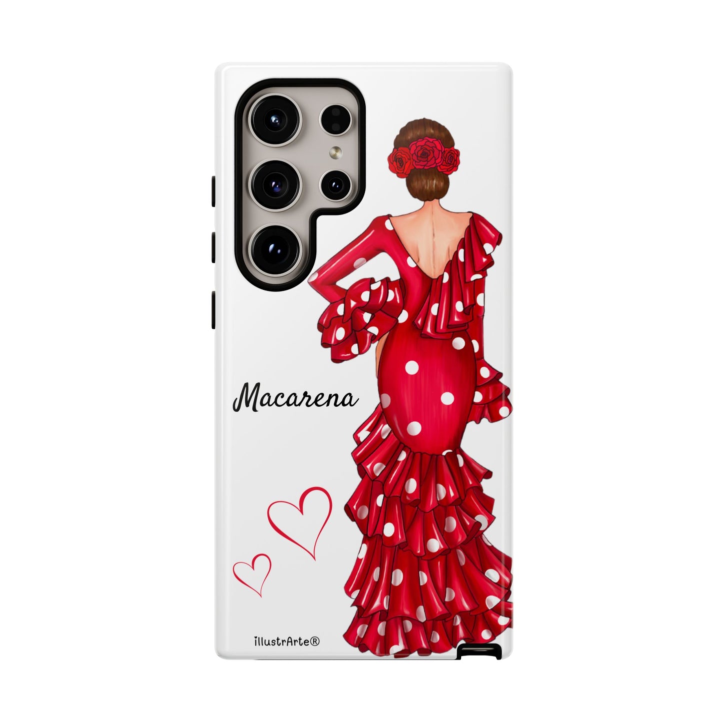Funda de teléfono personalizada Macarena Blanco – para iPhone, Samsung, Pixel
