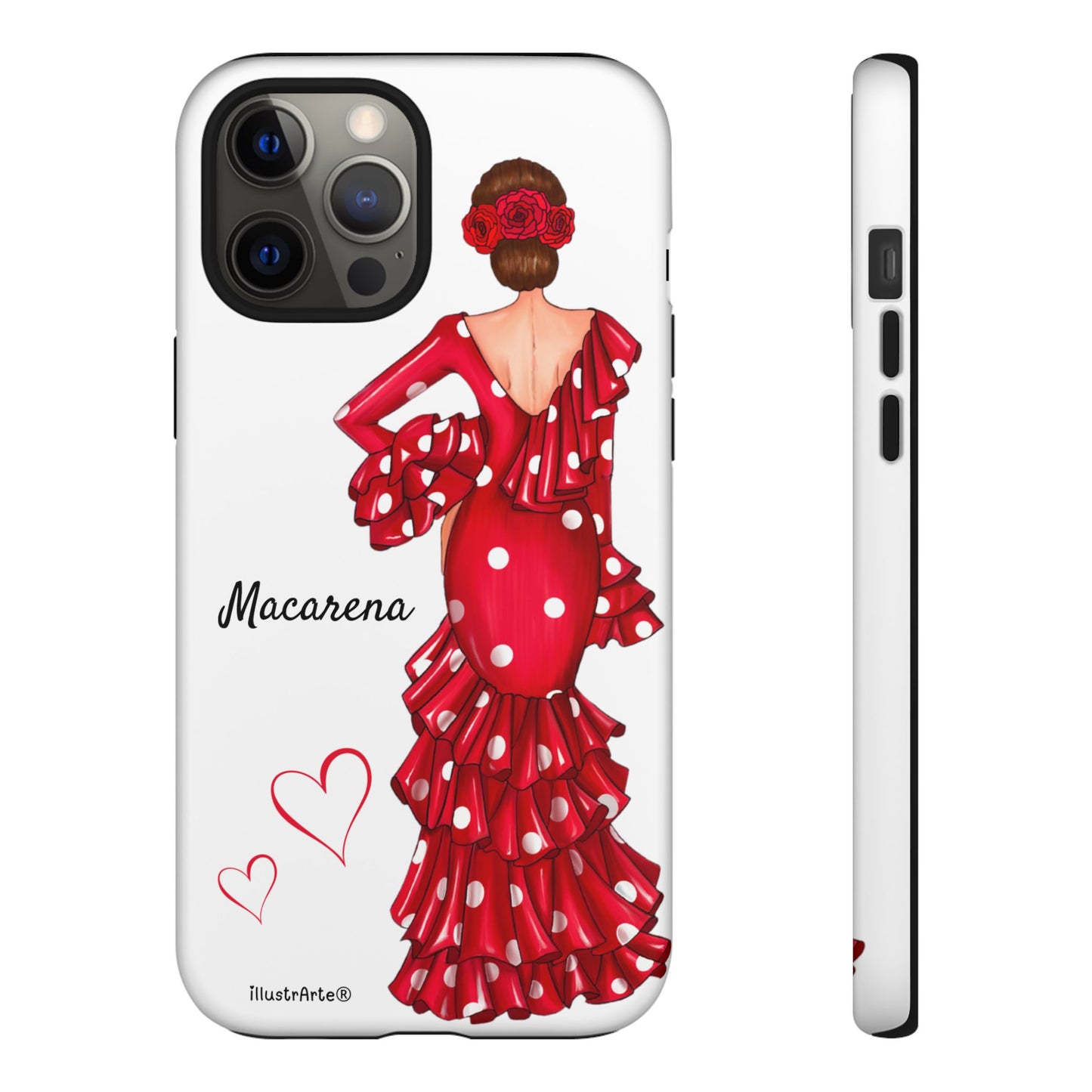 Funda de teléfono personalizada Macarena Blanco – para iPhone, Samsung, Pixel