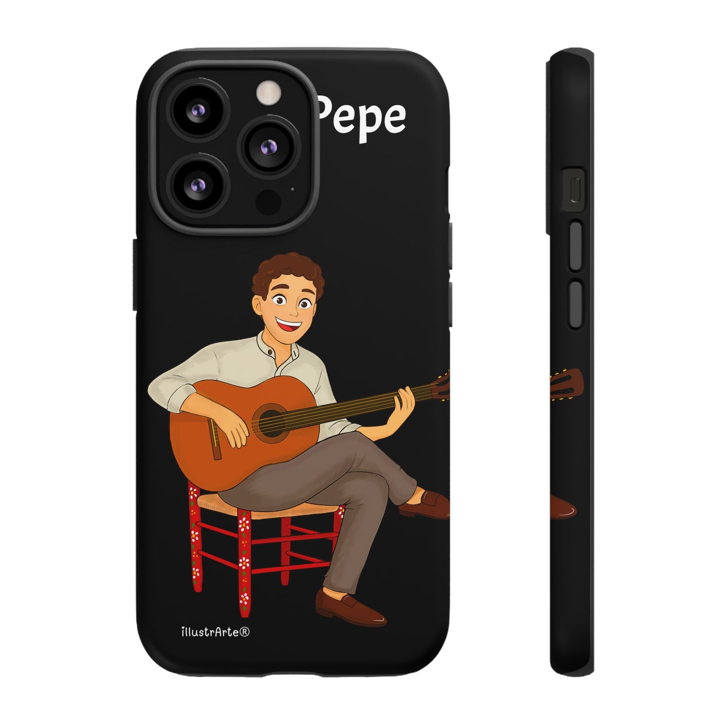 Funda de teléfono personalizada Pepe guitarrista – para iPhone, Samsung, Pixel