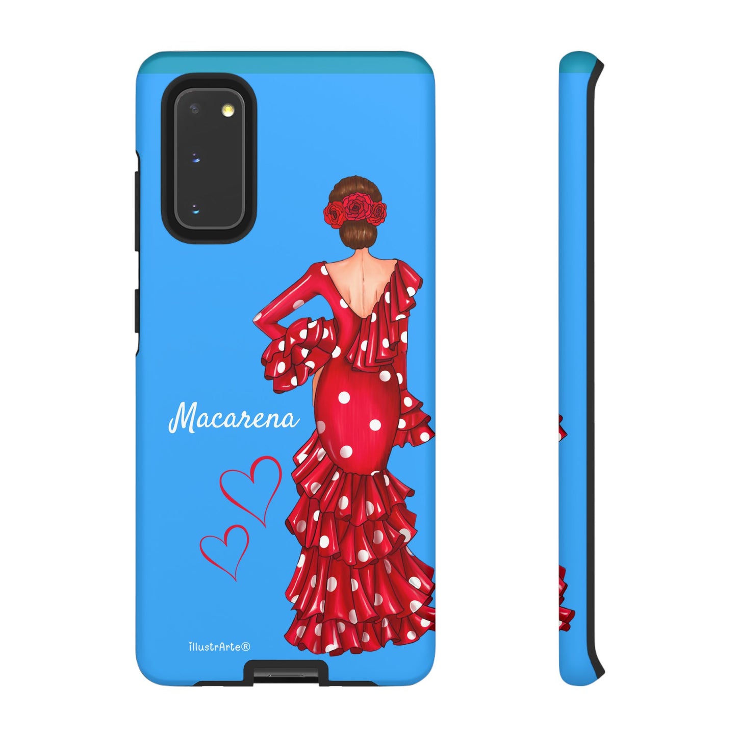 Funda de teléfono personalizada Macarena azul – para iPhone, Samsung, Pixel