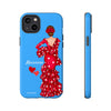 Funda de teléfono personalizable Macarena azul – para iPhone, Samsung, Pixel
