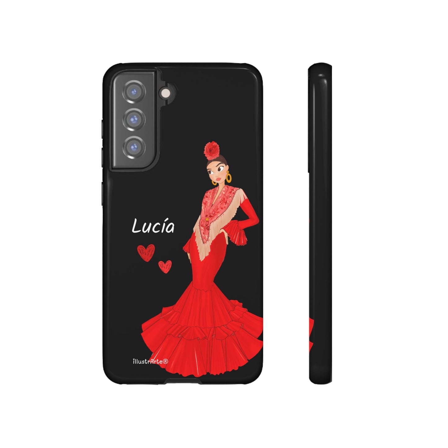 Funda de teléfono personalizable con nombre/bandera/Virgen - Modelo Lucía  Para iPhone, Samsung Y Google Pixel