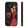 Funda de teléfono personalizable  - Modelo Pepa con frase Para iPhone, Samsung