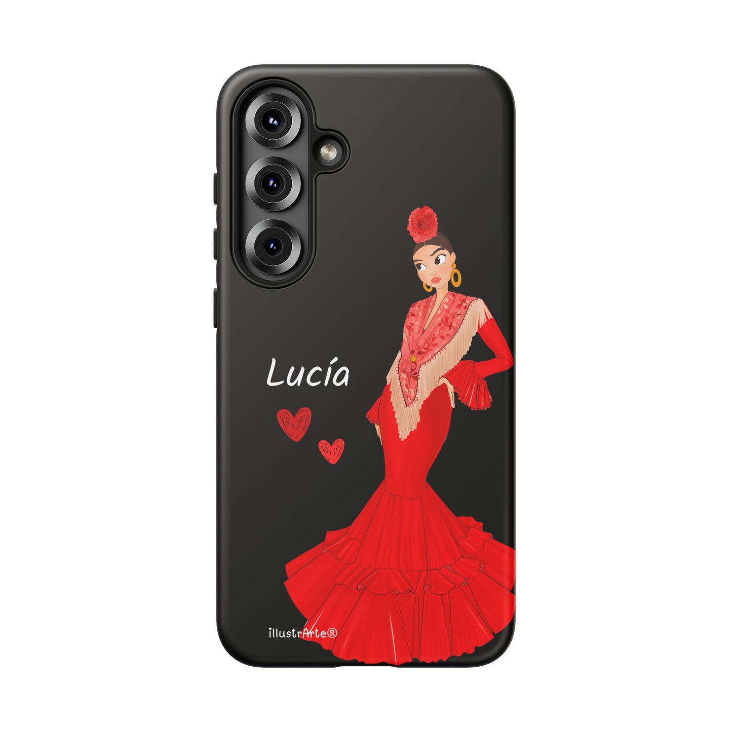 Funda de teléfono personalizable con nombre/bandera/Virgen - Modelo Lucía  Para iPhone, Samsung Y Google Pixel