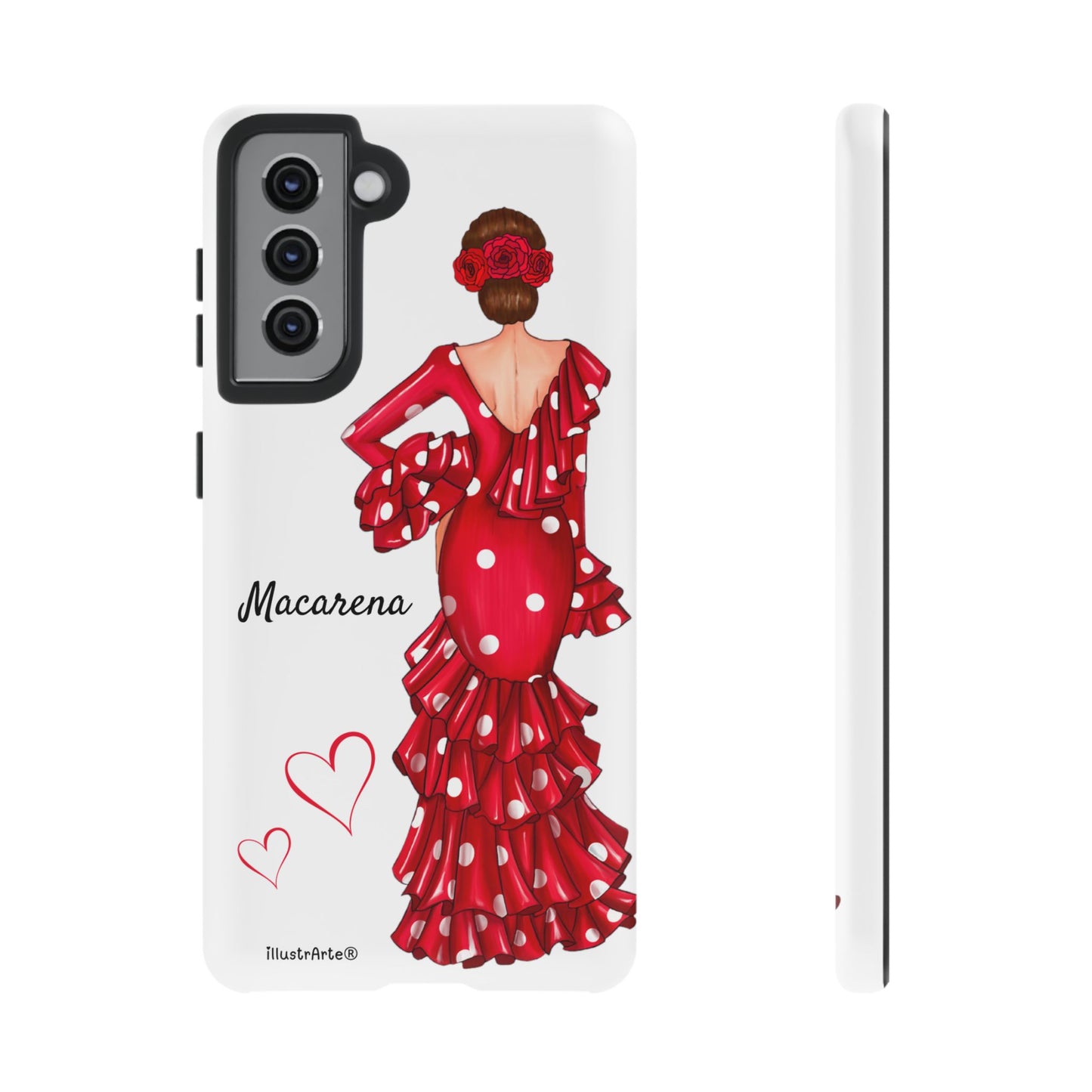 Funda de teléfono personalizada Macarena Blanco – para iPhone, Samsung, Pixel