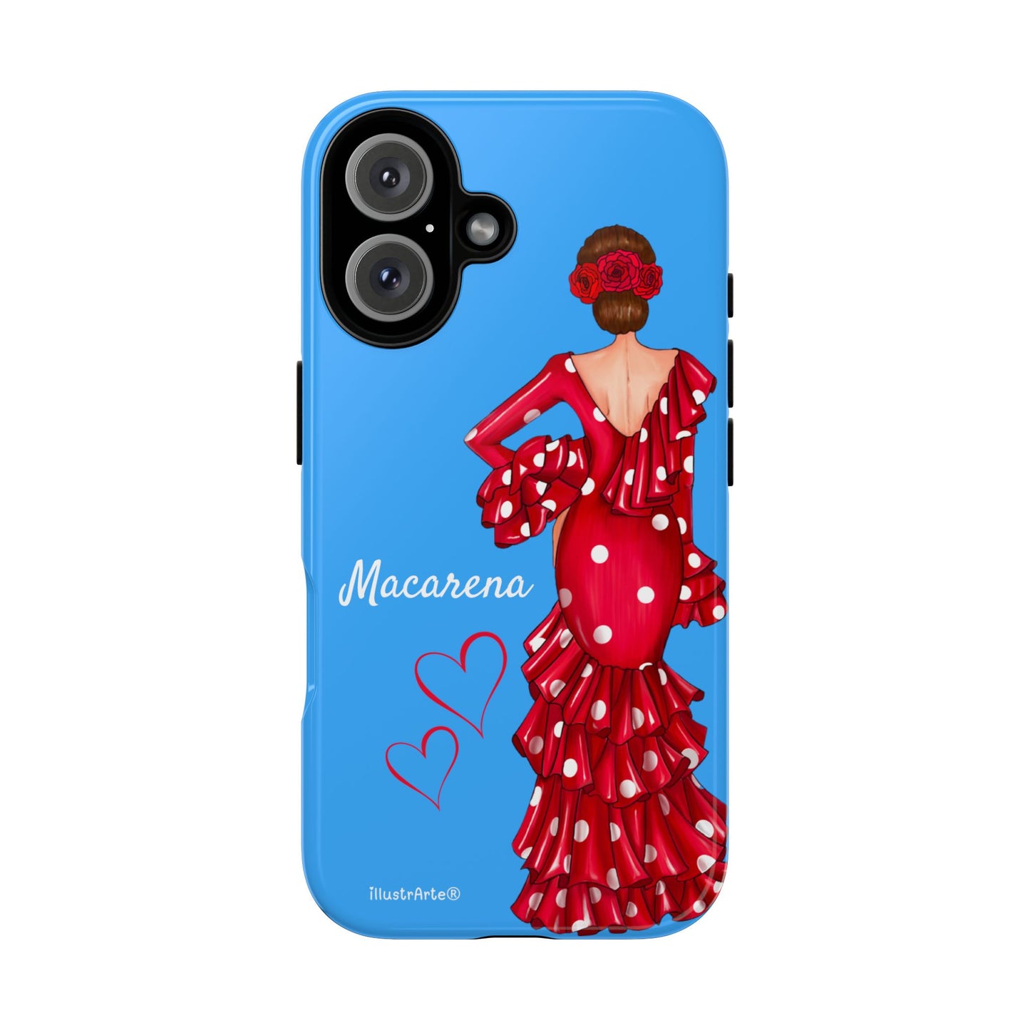 Funda de teléfono personalizada Macarena azul – para iPhone, Samsung, Pixel
