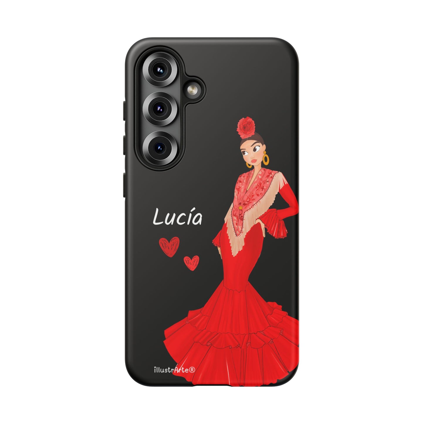 Funda de teléfono personalizable con nombre/bandera/Virgen - Modelo Lucía  Para iPhone, Samsung Y Google Pixel