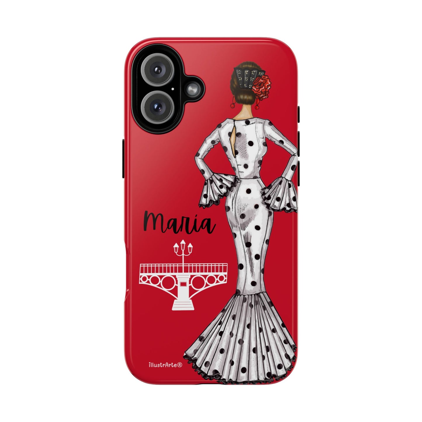 Funda de teléfono personalizada con diseño flamenco, ideal para iPhone y Google Pixel.