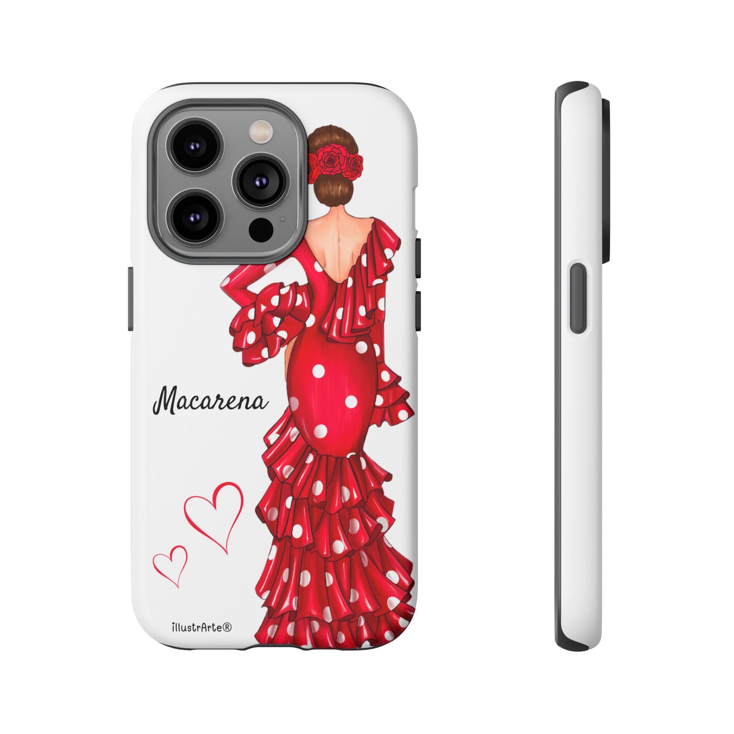 Funda de teléfono personalizada Macarena Blanco – para iPhone, Samsung, Pixel