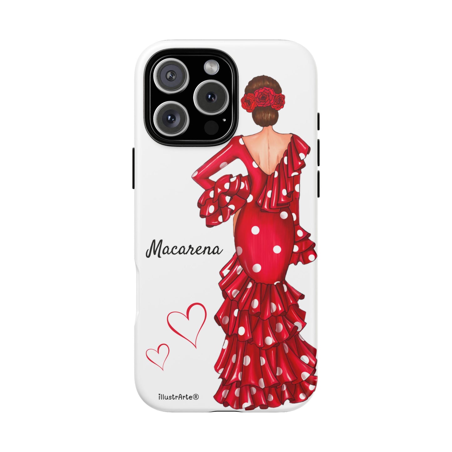 Funda de teléfono personalizada Macarena Blanco – para iPhone, Samsung, Pixel