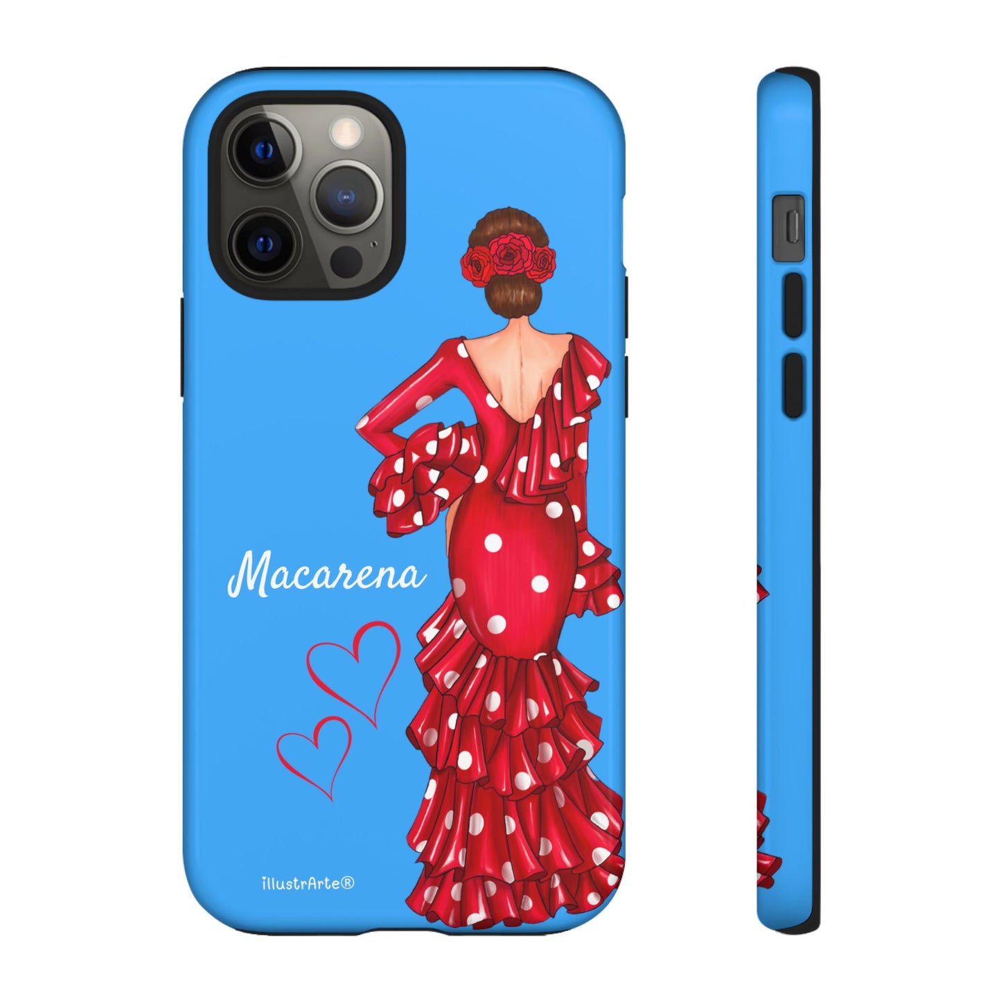Funda de teléfono personalizada Macarena azul – para iPhone, Samsung, Pixel