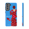 Funda de teléfono personalizable Macarena azul – para iPhone, Samsung, Pixel