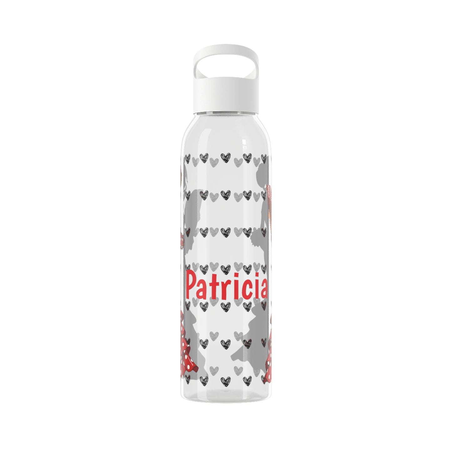 Flamenco Dancer 22 Oz/650ml Eastman Tritan™ Single wall bottle, red dress with red hand fan design. - IllustrArte