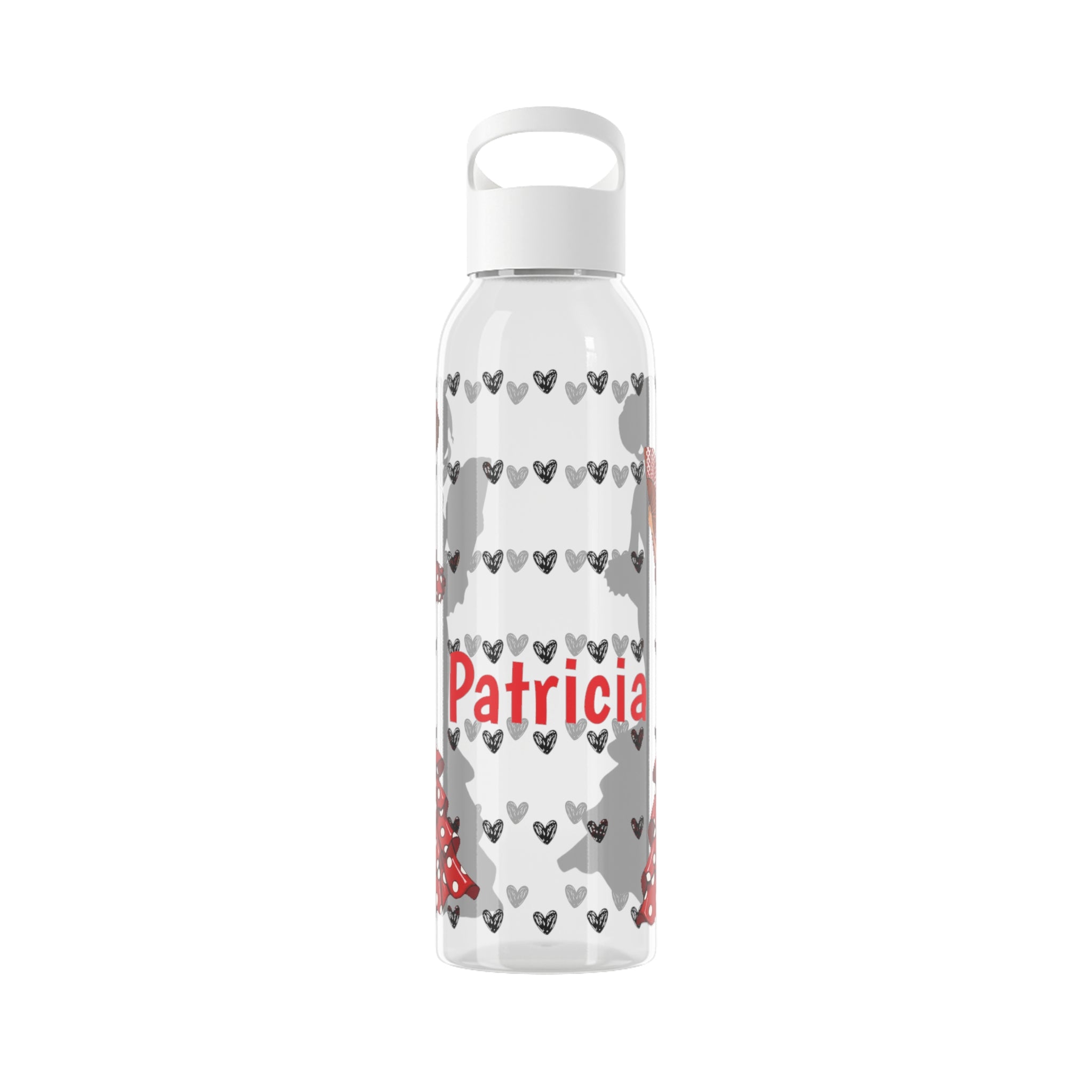 Flamenco Dancer 22 Oz/650ml Eastman Tritan™ Single wall bottle, red dress with red hand fan design. - IllustrArte