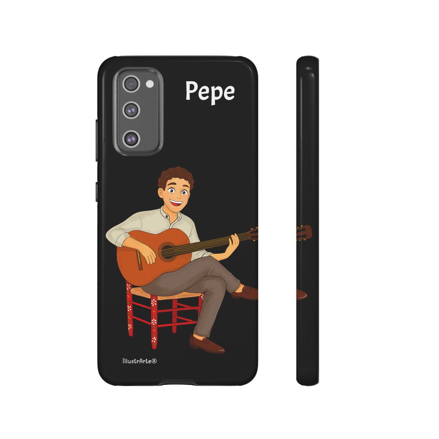 Funda de teléfono personalizada Pepe guitarrista – para iPhone, Samsung, Pixel