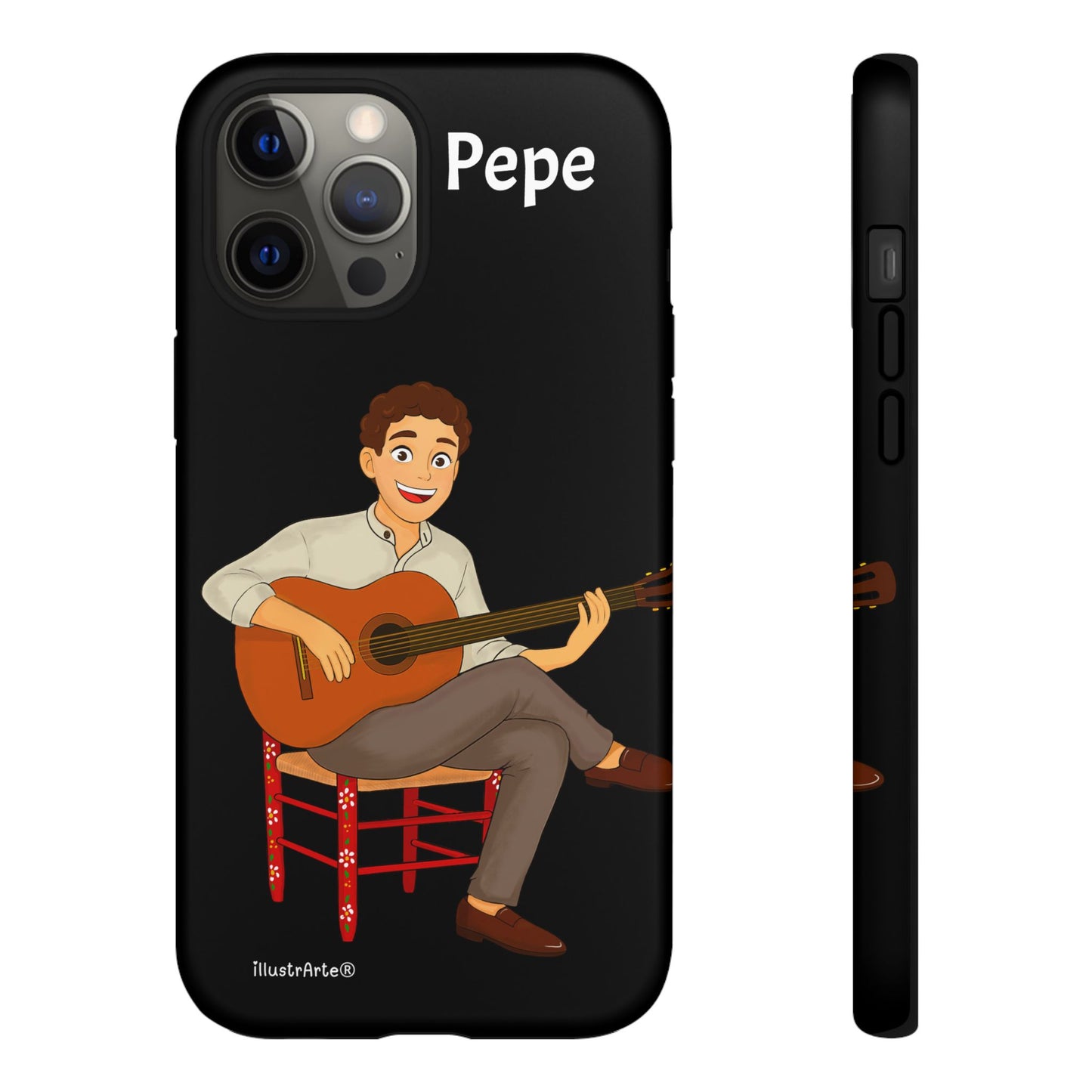 Funda de teléfono personalizada Pepe guitarrista – para iPhone, Samsung, Pixel