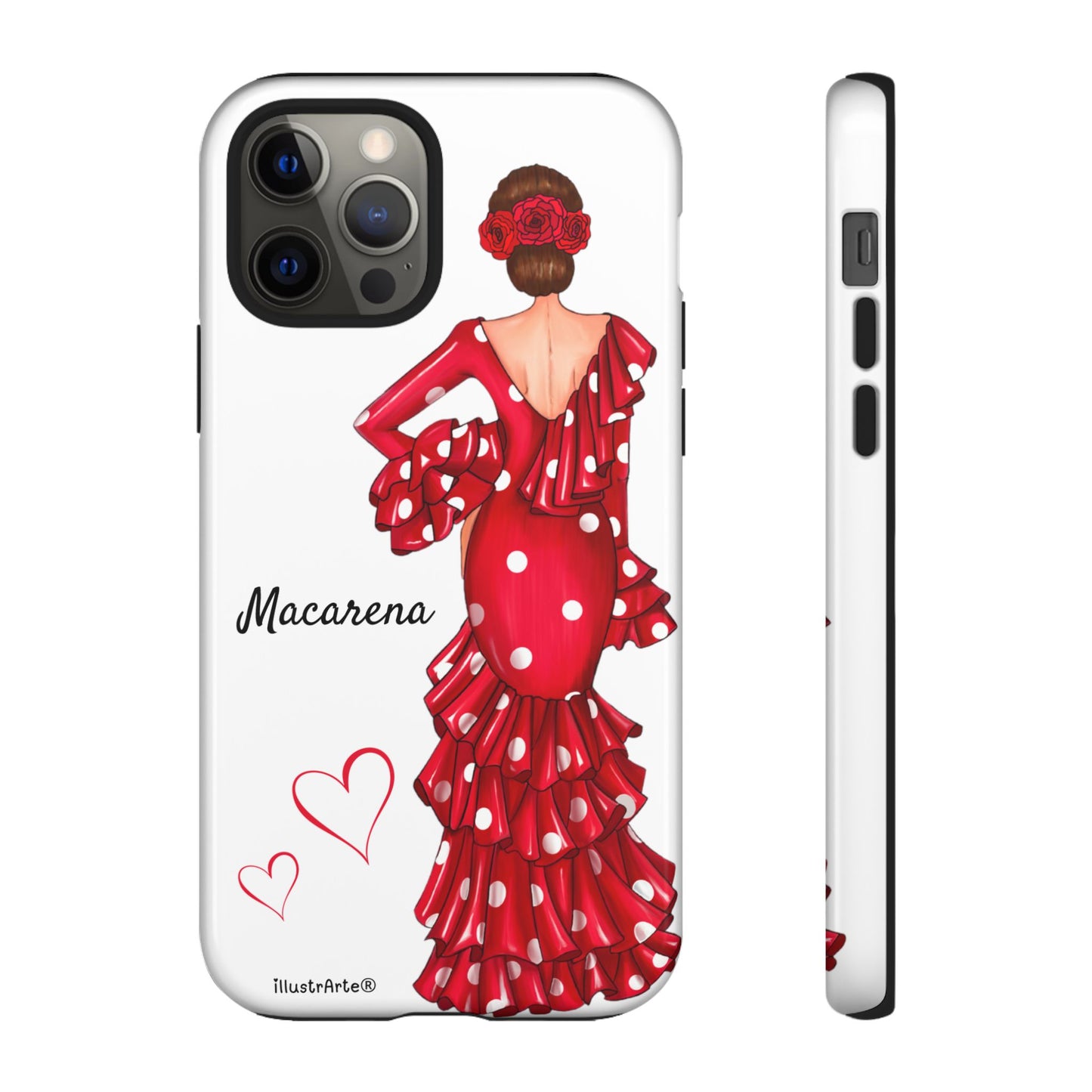 Funda de teléfono personalizada Macarena Blanco – para iPhone, Samsung, Pixel