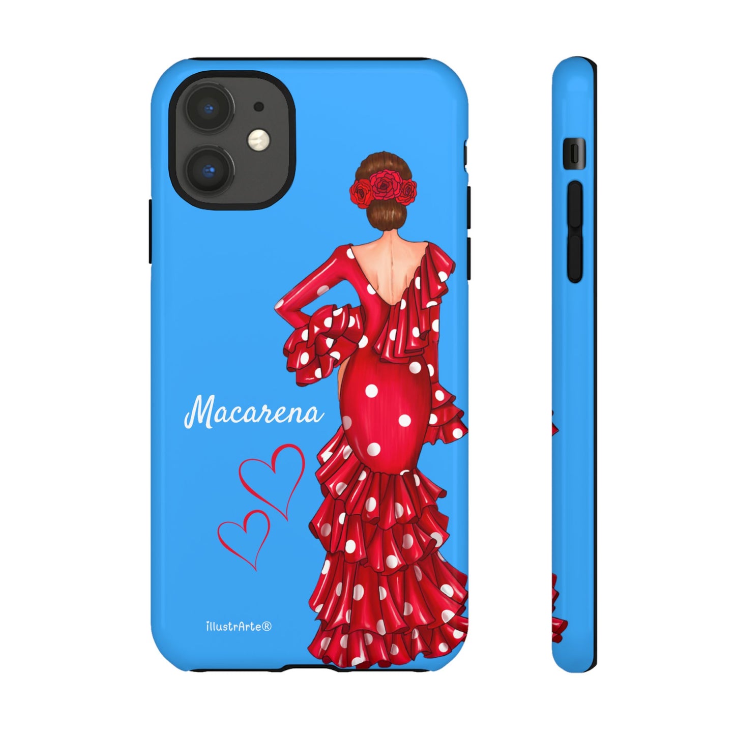 Funda de teléfono personalizada Macarena azul – para iPhone, Samsung, Pixel