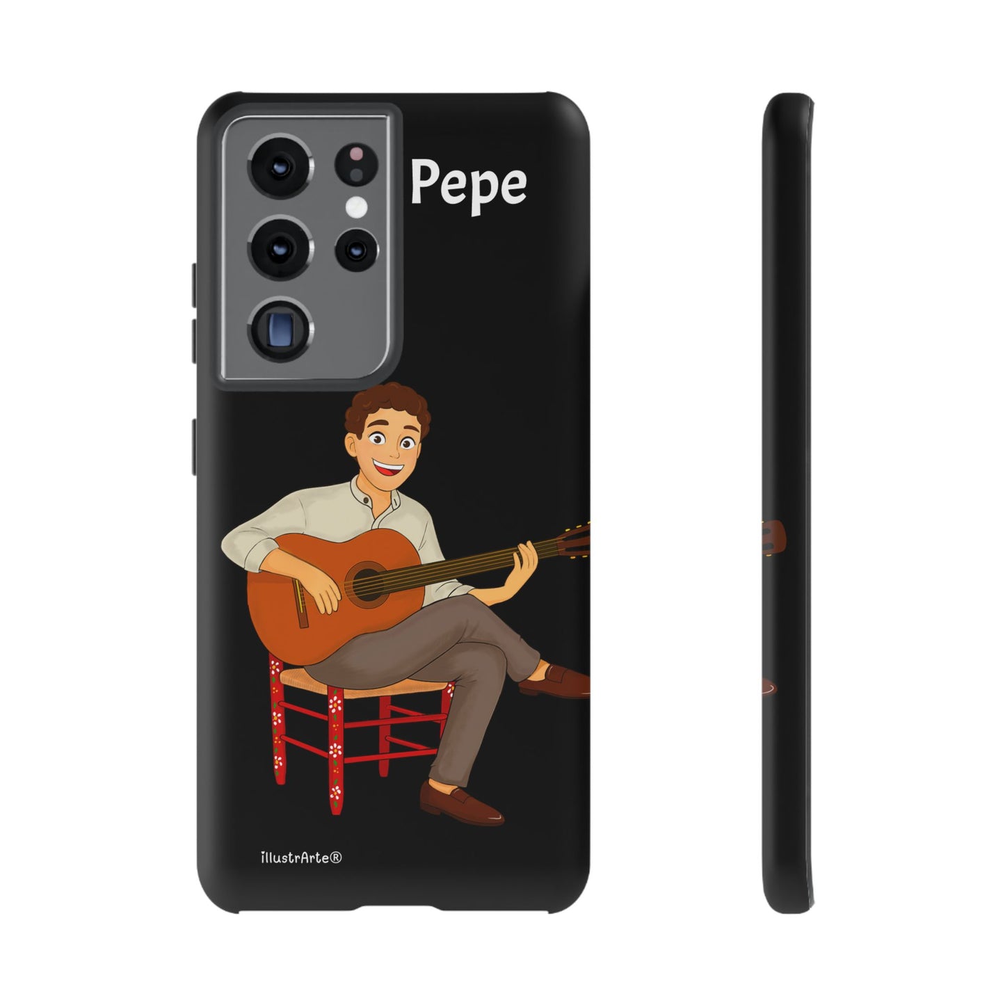 Funda de teléfono personalizada Pepe guitarrista – para iPhone, Samsung, Pixel