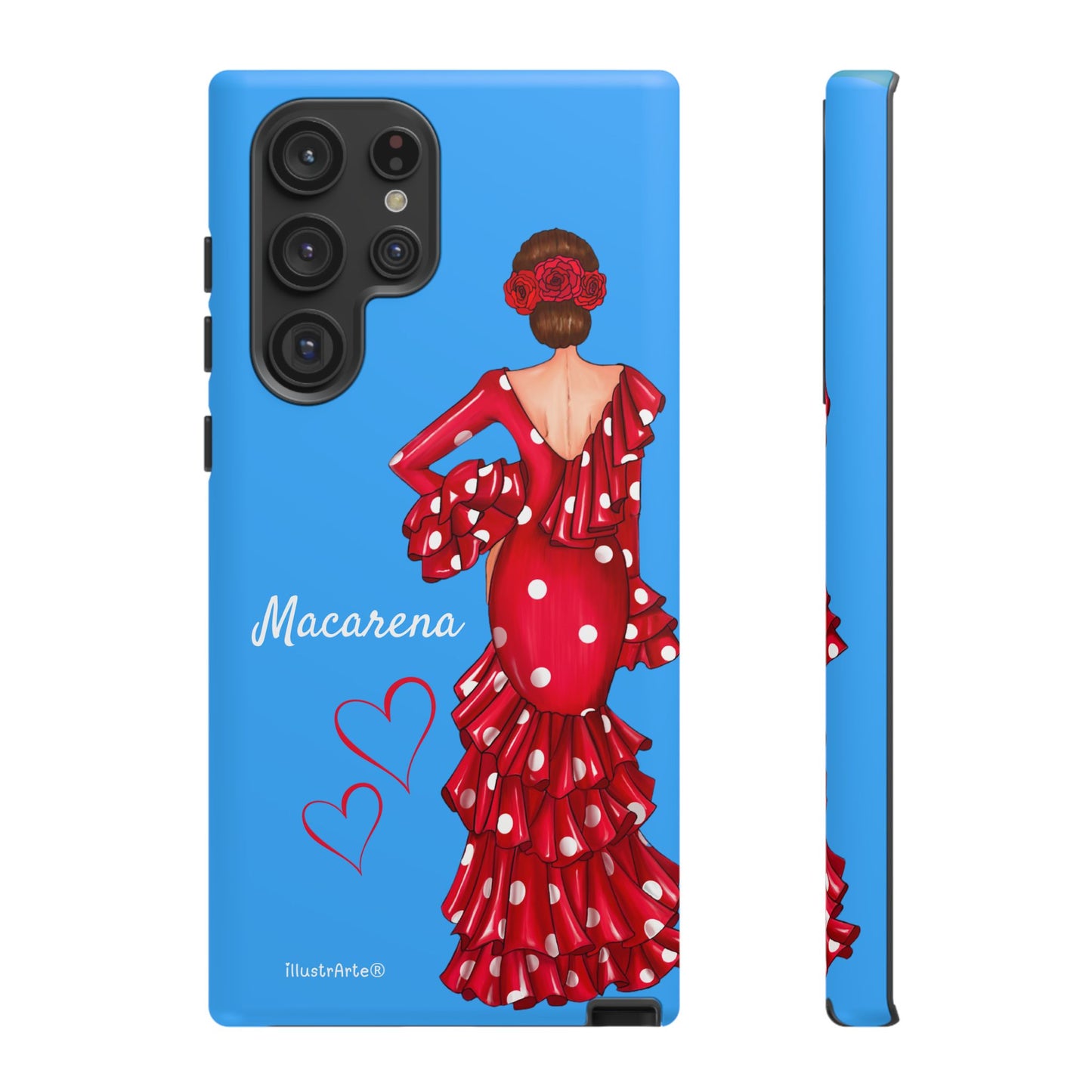 Funda de teléfono personalizada Macarena azul – para iPhone, Samsung, Pixel