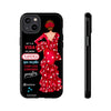 Funda de teléfono personalizable  - Modelo Macarena con frase  Para iPhone, Samsung Y Google Pixel
