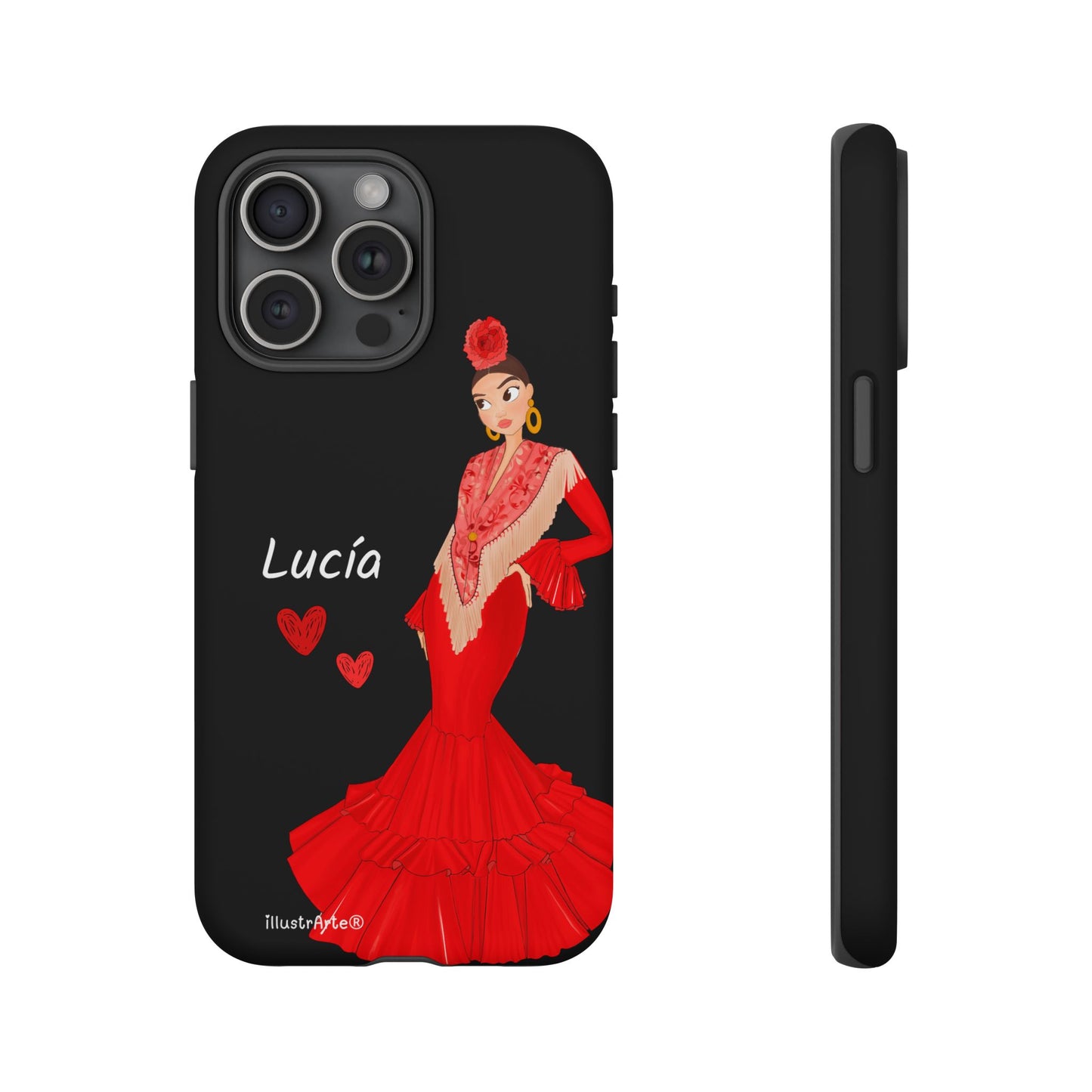 Funda de teléfono personalizable con nombre/bandera/Virgen - Modelo Lucía  Para iPhone, Samsung Y Google Pixel