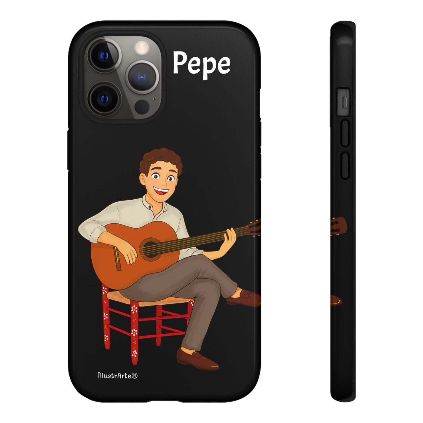 Funda de teléfono personalizada Pepe guitarrista – para iPhone, Samsung, Pixel