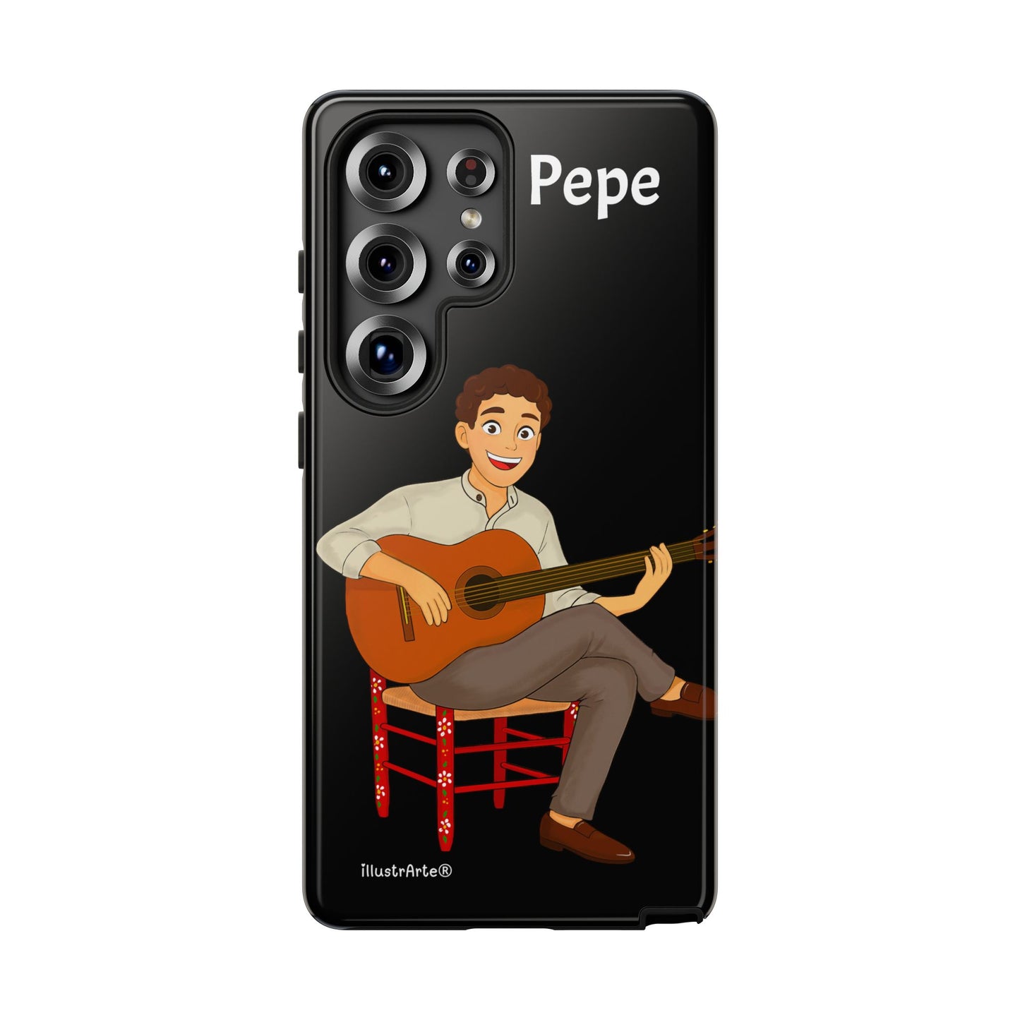 Funda de teléfono personalizada Pepe guitarrista – para iPhone, Samsung, Pixel