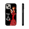 Funda de teléfono personalizable Pepa fondo negro Virgencita – para iPhone, Samsung, Pixel