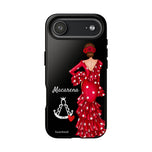Personalised phone case flamenco dancer Macarena, with a little Virgin Mary for iPhone 17 Air, gloss finish – illustrArte